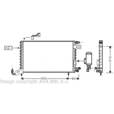 Конденсатор, кондиционер VW5142 AVA QUALITY COOLING - купить в магазине запчастей по Украине