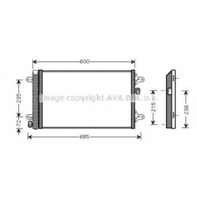 Конденсатор, кондиционер VW5183D AVA QUALITY COOLING - купить в магазине запчастей по Украине