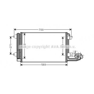 Конденсатор, кондиционер VW5209D AVA QUALITY COOLING - купить в магазине запчастей по Украине