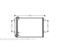 Конденсатор, кондиционер AVA QUALITY COOLING VW5225 VW5225 AVA QUALITY COOLING - купить в магазине запчастей по Украине