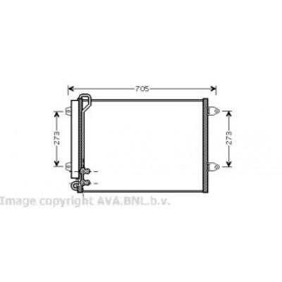 Конденсатор, кондиционер VW5225 AVA QUALITY COOLING - купить в магазине запчастей по Украине