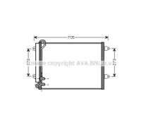 Конденсатор, кондиционер AVA QUALITY COOLING VW5225D VW5225D AVA QUALITY COOLING - купить в магазине запчастей по Украине