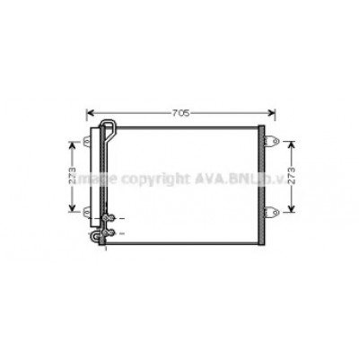 Конденсатор, кондиционер VW5225D AVA QUALITY COOLING - купить в магазине запчастей по Украине