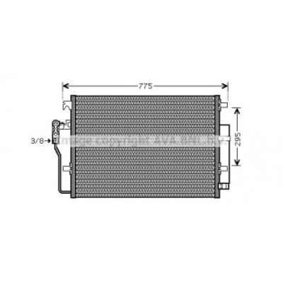 Конденсатор, кондиционер VW5277D AVA QUALITY COOLING - купить в магазине запчастей по Украине