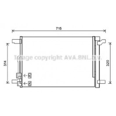 Конденсатор, кондиционер VW5335D AVA QUALITY COOLING - купить в магазине запчастей по Украине