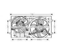 Вентилятор, охлаждение двигателя AVA QUALITY COOLING VW7503 VW7503 AVA QUALITY COOLING - купить в магазине запчастей по Украине