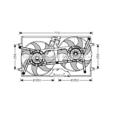 Вентилятор, охлаждение двигателя VW7505 AVA QUALITY COOLING - купить в магазине запчастей по Украине