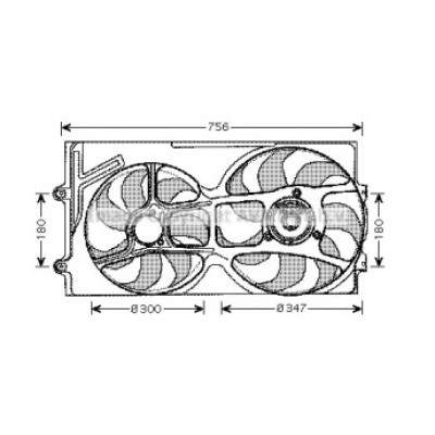 Вентилятор, охлаждение двигателя VW7514 AVA QUALITY COOLING - купить в магазине запчастей по Украине