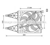 Вентилятор, охлаждение двигателя AVA QUALITY COOLING VW7532 VW7532 AVA QUALITY COOLING - купить в магазине запчастей по Украине