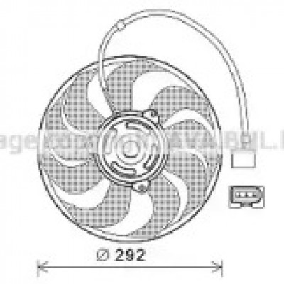 Вентилятор, охлаждение двигателя VW7533 AVA QUALITY COOLING - купить в магазине запчастей по Украине