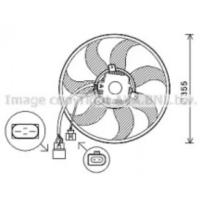Вентилятор, охлаждение двигателя VW7534 AVA QUALITY COOLING - купить в магазине запчастей по Украине