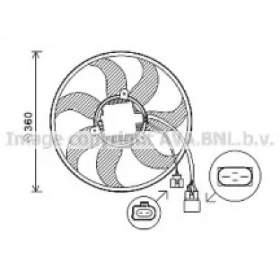 Вентилятор, охлаждение двигателя VW7537 AVA QUALITY COOLING - купить в магазине запчастей по Украине