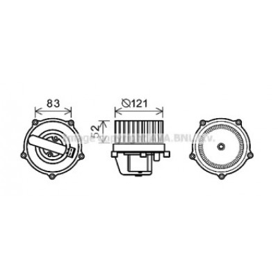 Электродвигатель, вентиляция салона VW8345 AVA QUALITY COOLING - купить в магазине запчастей по Украине
