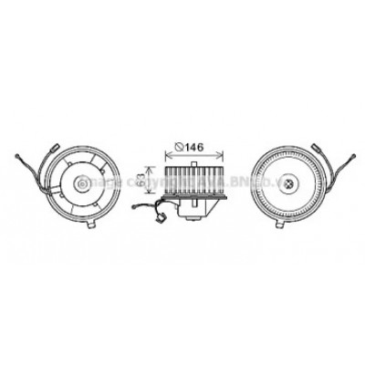 Электродвигатель, вентиляция салона VW8349 AVA QUALITY COOLING - купить в магазине запчастей по Украине