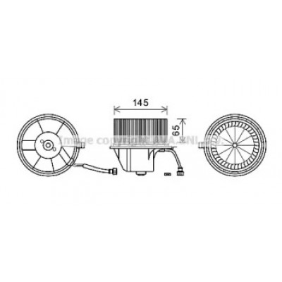 Электродвигатель, вентиляция салона VW8351 AVA QUALITY COOLING - купить в магазине запчастей по Украине