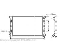 Радиатор, охлаждение двигателя AVA QUALITY COOLING VWA2041 VWA2041 AVA QUALITY COOLING - купить в магазине запчастей по Украине