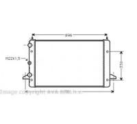Радиатор, охлаждение двигателя AVA QUALITY COOLING VWA2135 VWA2135 AVA QUALITY COOLING - купить в магазине запчастей по Украине