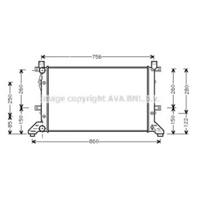 Радиатор, охлаждение двигателя VWA2155 AVA QUALITY COOLING - купить в магазине запчастей по Украине