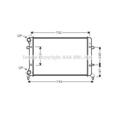 Радиатор, охлаждение двигателя VWA2205 AVA QUALITY COOLING - купить в магазине запчастей по Украине