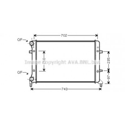 Радиатор, охлаждение двигателя VWA2223 AVA QUALITY COOLING - купить в магазине запчастей по Украине