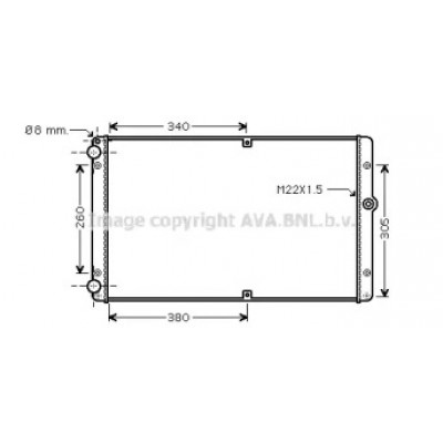 Радиатор, охлаждение двигателя VWA2245 AVA QUALITY COOLING - купить в магазине запчастей по Украине