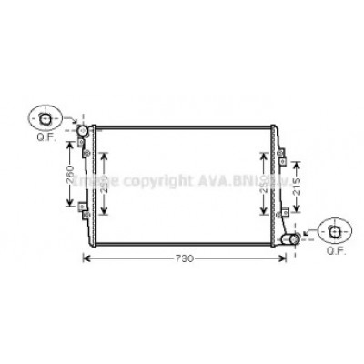 Радиатор, охлаждение двигателя VWA2255 AVA QUALITY COOLING - купить в магазине запчастей по Украине