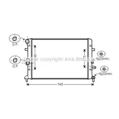 Радиатор, охлаждение двигателя VWA2289 AVA QUALITY COOLING - купить в магазине запчастей по Украине
