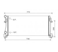 Радиатор, охлаждение двигателя AVA QUALITY COOLING VWA2340 VWA2340 AVA QUALITY COOLING - купить в магазине запчастей по Украине