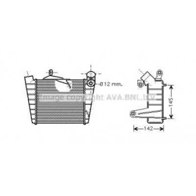 Интеркулер VWA4213 AVA QUALITY COOLING - купить в магазине запчастей по Украине