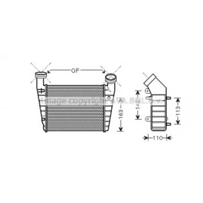 Интеркулер VWA4238 AVA QUALITY COOLING - купить в магазине запчастей по Украине