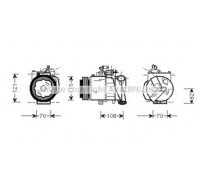 Компрессор, кондиционер AVA QUALITY COOLING VWAK064 VWAK064 AVA QUALITY COOLING - купить в магазине запчастей по Украине