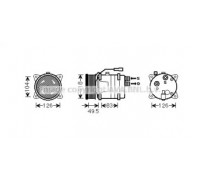 Компрессор, кондиционер AVA QUALITY COOLING VWAK303 VWAK303 AVA QUALITY COOLING - купить в магазине запчастей по Украине