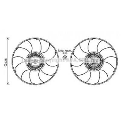 Вентилятор, охлаждение двигателя VWC332 AVA QUALITY COOLING - купить в магазине запчастей по Украине