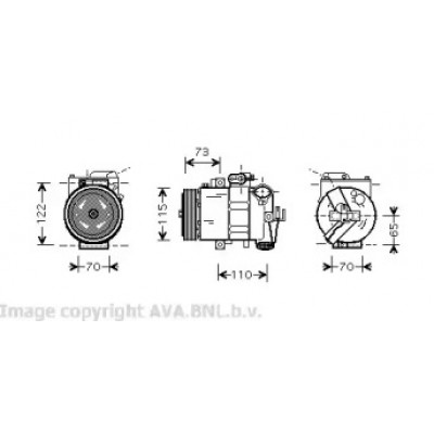 Компрессор, кондиционер VWK240 AVA QUALITY COOLING - купить в магазине запчастей по Украине