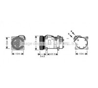 Компрессор, кондиционер AVA QUALITY COOLING VWK281 VWK281 AVA QUALITY COOLING - купить в магазине запчастей по Украине
