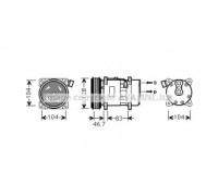Компрессор, кондиционер AVA QUALITY COOLING VWK309 VWK309 AVA QUALITY COOLING - купить в магазине запчастей по Украине