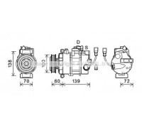 Компрессор, кондиционер AVA QUALITY COOLING VWK382 VWK382 AVA QUALITY COOLING - купить в магазине запчастей по Украине