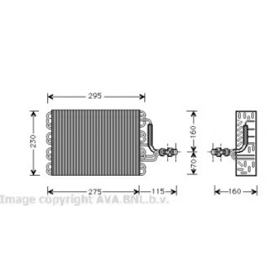 Испаритель, кондиционер VWV016 AVA QUALITY COOLING - купить в магазине запчастей по Украине