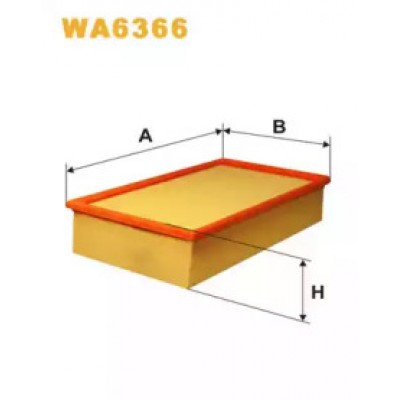 Воздушный фильтр WA6366 WIX FILTERS - купить в магазине запчастей по Украине
