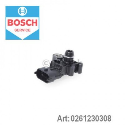 Датчик, давление во впускной трубе 0261230308 BOSCH - купить в магазине запчастей по Украине