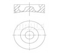 Поршень MAHLE 033 PI 00102 000 033PI00102000 MAHLE - купить в магазине запчастей по Украине