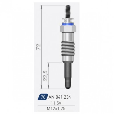 Свеча накаливания 041234 A-N PARTS - купить в магазине запчастей по Украине