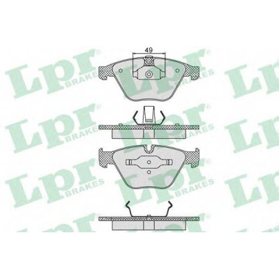 Комплект тормозных колодок, дисковый тормоз 05P1193 LPR - купить в магазине запчастей по Украине