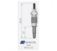 NISSAN Свеча накала BLUEBIRD 2.0D 84-86 LAUREL 2. A-N PARTS 062 204 062204 A-N PARTS - купити в магазині запчастин по Україні