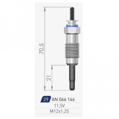 Свеча накаливания 066146 A-N PARTS - купить в магазине запчастей по Украине