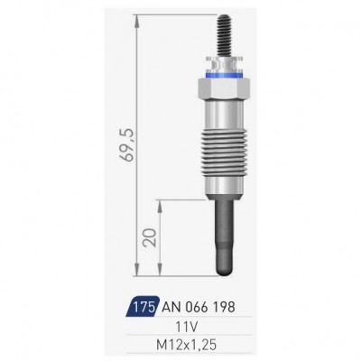 Свеча накаливания 066198 A-N PARTS - купить в магазине запчастей по Украине