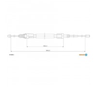 Трос, стояночная тормозная система ADRIAUTO 07.0200.1 0702001 ADRIAUTO - купить в магазине запчастей по Украине