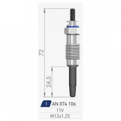 Свеча накаливания 074106 A-N PARTS - купить в магазине запчастей по Украине