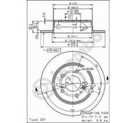 Тормозной диск BREMBO 08.5178.31 08517831 BREMBO - купить в магазине запчастей по Украине