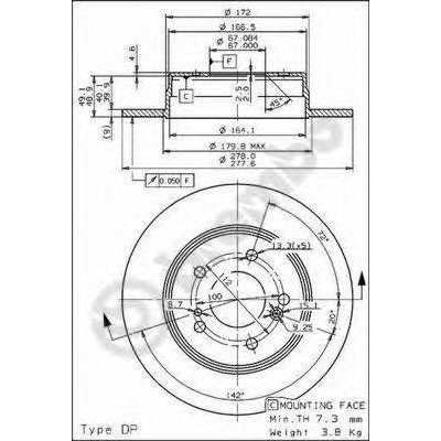 Тормозной диск 08517831 BREMBO - купить в магазине запчастей по Украине